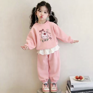 소소키즈 냥이 프릴 트레이닝 상하복 세트 아동 키즈 주니어 봄 가을 외출복