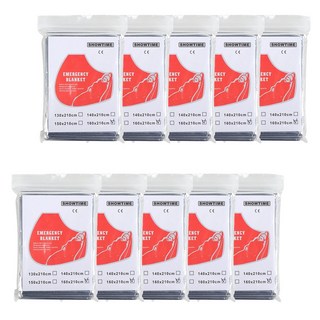 비상용 보온 은박담요 L 160 x 210cm, 실버, 10개