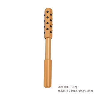 锗粒美容棒 臉部按摩滾輪 便攜式美容儀 鋁合金材質, 1個, M2401-黃色, 美顏棒, 臉部按摩器