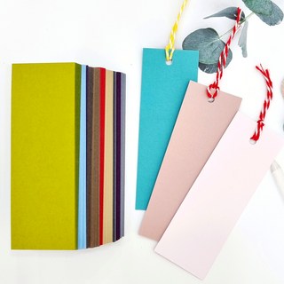 캘리그라피 무지 책갈피 칼라 책갈피 북마크 300g 20매, 블랙베리 20매