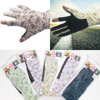 여성 경제장갑 여름장갑 꽃무늬 엄지 검지 미끄럼방지 등산 싸이클 낚시 파크골프 골프 개별포장 엄마선물, 1개