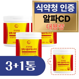 알파시디 알파cd 분말 가루 제로파우더 식약청인증 해썹 알파시클로덱스트린 식이섬유 유산균 대용량 파인애플맛, 4개, 40회분