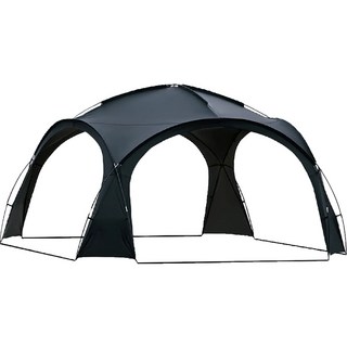 多功能露營客廳帳：穹頂炊事天幕沙灘帳內掛帳防蟲, 黑