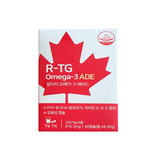 (캐나다직수입) 저온초임계 추출 공법 장용성캡슐 특수 공법 프리미엄 초임계 알티지 오메가-3 에이드 816.5mg, 3개, 60정