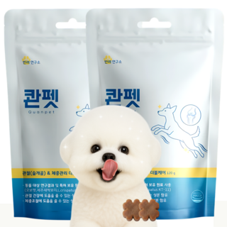 콴펫 강아지 관절 종합영양제 슬개골 체중관리 유산균, 2개, 뼈/관절강화, 60정