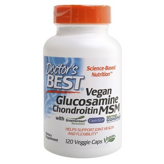 Doctor's BEST 植物性葡萄糖胺軟骨素MSM VEGGIE膠囊, 120顆, 1罐