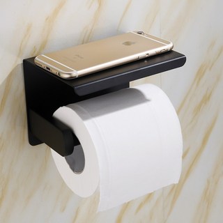 준아네 마타공 접착식 선반형 욕실 휴지 걸이, 1개