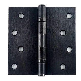 宇晨裝潢五金 553防火門專用白鐵磨砂鉸鏈 5x5吋3mm厚 黑色/白鐵色 附螺絲 (一組2片), 1個