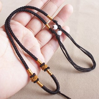 【昱晶閣】菠蘿結可調整項鍊繩 手工DIY編織吊墜掛繩 翡翠黃金玉佩素繩