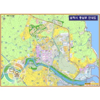 [지번]강원도 삼척시 중심부 안내도 150cm x 105cm GW, 1.종이코팅