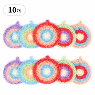 이지몰 도톰한 호빵 아크릴 수세미, 1세트, 10개