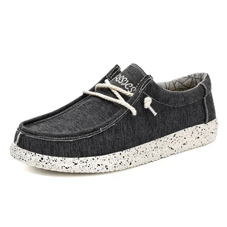 듀드 슈즈 남성용 캔버스 캐주얼 로퍼 편안한 통기성 모카신 플러스 빅 사이즈 48 50 여름, 07 47, 01 Black-1