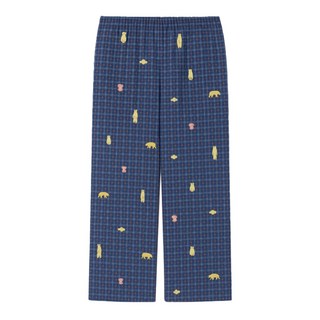 BYC 여성 40수 순면 체크 바지 파자마 9부 하의 홈웨어 1매입 3034