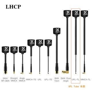 드론 안테나 FPV V4 2 LHCP 롤리팝 RHCP Foxeer DIY 4 VTX 고글 2개 부품용 6dBi, L Black UFL TubeLong, 1개