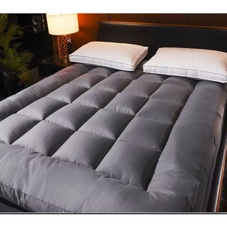 大豆纖維床墊 加厚軟墊 單人雙人床墊 親柔可折疊床墊 榻榻米 露營床墊 學生宿舍軟床墊, 升级A类大豆阻螨抗菌（灰色）厚约10cm,120*200cm【升級加厚 柔軟親膚】