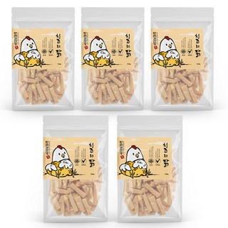 반려견선생 5억마리 유산균 강아지 수제간식 져키, 5개, 100g, 치즈품은닭