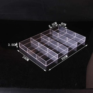 貝貝 透明亞克力多格收納展示珠寶首飾盒散珠配件佛珠手串手鍊收納盒箱 優選
