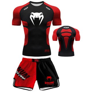 남성 격투기복 2종세트 UFC 복싱 무에타이 훈련복 종합격투기, I_11 2종 세트