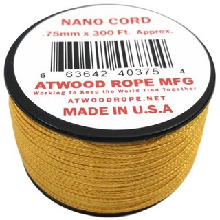 ATWOOD ROPE MFG 傘繩 0.75mm, 空軍金, 1個