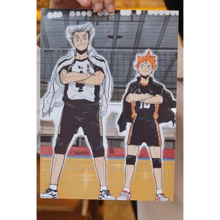 排球少年 劇場版 周邊 A4海報 木兔 日向 師徒合照 藝術收藏, 第六款(木兔,日向師徒合照)