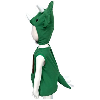 瘋狂派對 台灣現貨 三角龍服裝 兒童變裝服 可愛澎澎恐龍裝 台灣製造, 綠色,紅色