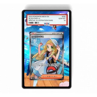 PTCG 寶可夢卡牌展示架，適用於PSA/TAG/CGC卡磚，莉莉艾的決心SR專屬，擴散式設計，收藏必備, 1個, PSA,玫紅