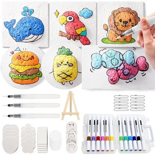 3D 매직 폼 텍스처 페인팅 키트 12 색 매직 폼 아트 퍼피 페인트 세트 어린이를위한 퍼피 팝콘 드로잉 텍스처 아트 키트 재미있는 DIYS 버블 드로잉 펜 페인팅 세트, 1개, 상세페이지 참조