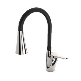도치도치 국산 고급 싱크대수전 거위목 씽크대 수도꼭지 교체 원홀 스프레이 측면 주방수전 BLE-750 BK, 1개