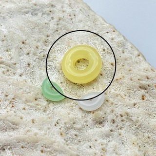 青玉 黃玉 白玉 平安扣7號「直徑9.8mm」 (按顆出售）, 黃玉平安扣7, 1個