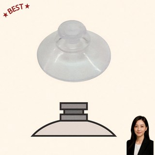 세모네모 압착고무 Q1005 지름22 16입 1개입 뽁뽁이 흡착판 유리부착 고무판