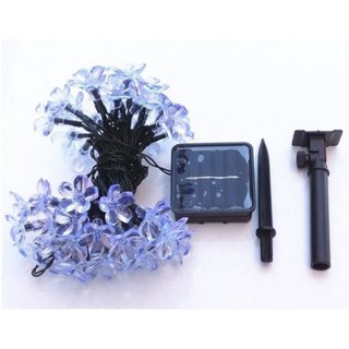 四月科技能源 光控太陽能燈 50LED小櫻花聖誕燈 太陽能節能燈串, 1個, 分離式加購