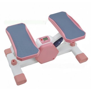 臺灣發貨 踏步機 登山式踏步機 液壓腳踏機 美腿機 橢圓機臀腿雕塑 健走機 買一送二拉繩 工具 健身瘦腿, V字型粉色, 粉色