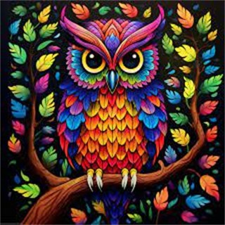 황금 부엉이와 해바라기 재물운과 행복을 부르는 3D 보석십자수 캔버스형 DIY세트 거실 현관 벽면 장식 풍수지리 금전운에 좋은 인테리어 그림 집들이 선물용, DZDP83537, 30*30cm (액자 없음), 1개