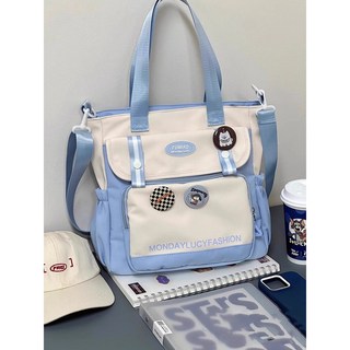 帆布學生手提袋 補習袋 女 斜挎包 書包