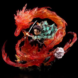 귀멸의 칼날 피규어 요리이치 츠기쿠니 상현 코쿠시보 GK 모델 애니메이션 굿즈 남자, 탄지로 30CM