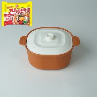 아티즌 쿡 다용도 실리콘 찜기 전자레인지 라면 계란찜 조리 중형 정사각 700ml, 1개, 카멜옐로