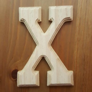 木質英文字母 家居婚慶裝飾品 拍攝道具, X