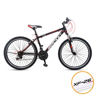 닥터바이크 26인치 MTB 자전거 XF-26S 21단 26인치, 1개, 66.4cm, 블랙+레드-완조립