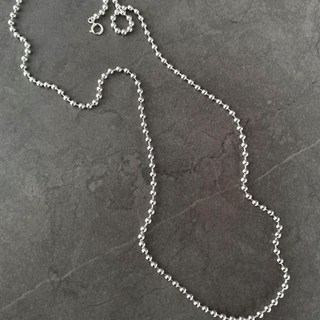 단순한 925 순수은 구슬 목걸이