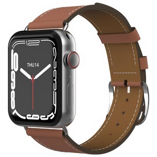 아이메이드잇 애플워치 호환 모던 가죽밴드 스트랩, 브라운