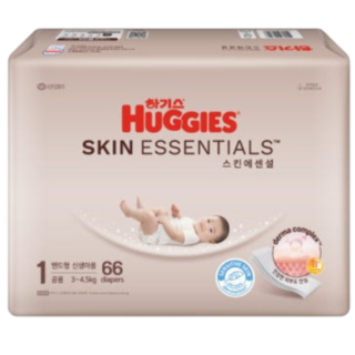 하기스 스킨에센셜 밴드형 기저귀, 신생아용(NB), 4620매