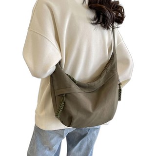 簡約尼龍斜背包 多色可選 時尚側背包, 綠色