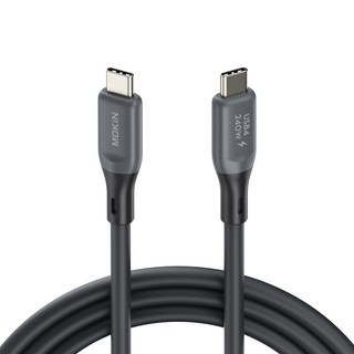 MOKiN USB4 240W 快速充電數據線 40Gbps高速傳輸 8K顯示 手機通用線 耐用快充線 1.8米, 黑色, 1個, 180cm