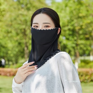 防曬面罩 女 蝴蝶款 冰絲涼感夏季 透氣防紫外線護臉頰 騎行跑步