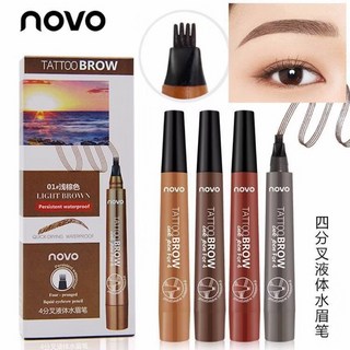 NOVO 四分叉液體水眉筆 - 防水持久 自然眉型, 1個