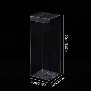 명확한 선물 상자 플라스틱 꽃 꽃다발 투명 PVC 호의 캔디 초콜릿 포장 용품, 01 5Pcs, 02 B-20x7cm