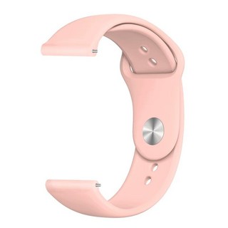 運動矽膠錶帶 替換腕帶 適用於華為/佳明/三星22mm智能手錶, 粉色,22mm, 1個