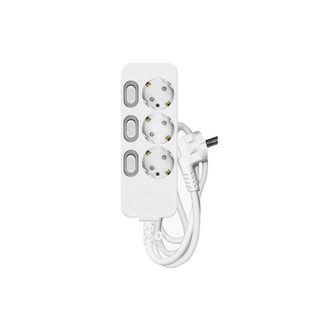개별스위치 고용량 3구 멀티탭 3500W, 1개, 3구 화이트, 2m