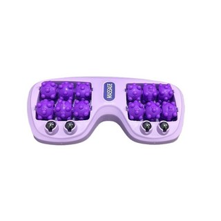 12인치 발 지압 마사지기: 4열 탄성 롤러 대형 사이즈 동시 마사지 가정용 휴식 도구, Purple As Shown