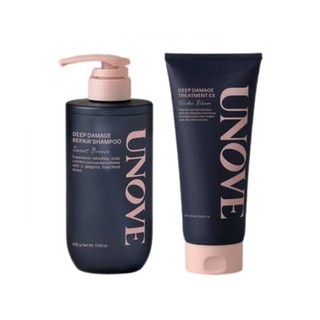 어노브 딥 데미지 리페어 듀오 (샴푸 500g + 트리트먼트 EX 대용량 320ml), 샴푸+딥 데미지 트리트먼트(웜페탈), 1세트
